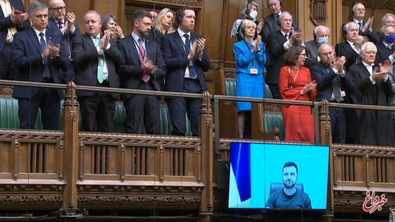 زلنسکی در پارلمان بریتانیا: نه تسلیم می‌شویم، نه شکست می‌خوریم