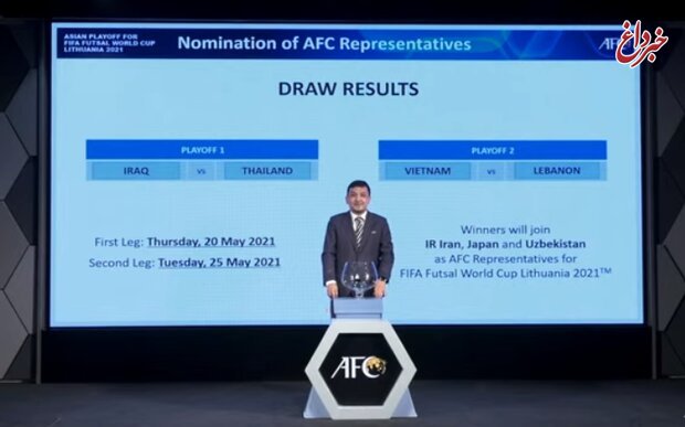 قرعه کشی فوتسال انتخابی جام جهانی در AFC برگزار شد