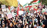 در تجمع اپوزیسیون ایرانی، حتی یک پرچم ایران نبود