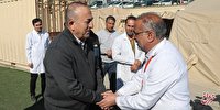وزیر خارجه ترکیه از بیمارستان سیار ارتش جمهوری اسلامی ایران در شهر زلزله زده آدی‌یامان بازدید کرد