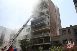 آتش سوزی در یک ساختمان اداری- تجاری خیابان بهار تهران