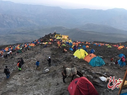 حادثه تلخ با سقوط سنگ بزرگ روی چادر کوهنوردان