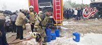 مهار فوری آتش سوزی شرکت لاستیک سازی در شهریار