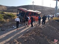 اتوبوس حامل زائران اربعین دچار حادثه شد