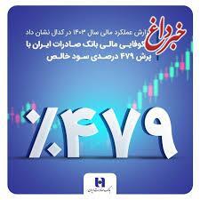 شکوفایی مالی بانک صادرات ایران با پرش ۴۷۹ درصدی سود خالص