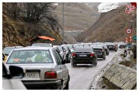 ترافیک سنگین در محور تهران شمال