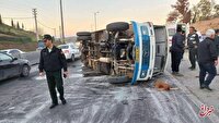 واژگونی مینی بوس مرگبار شد/ آمار مصدومان