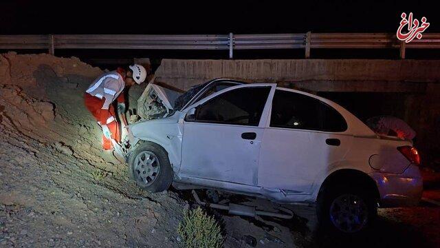 سقوط مرگبار یک خودرو از پل