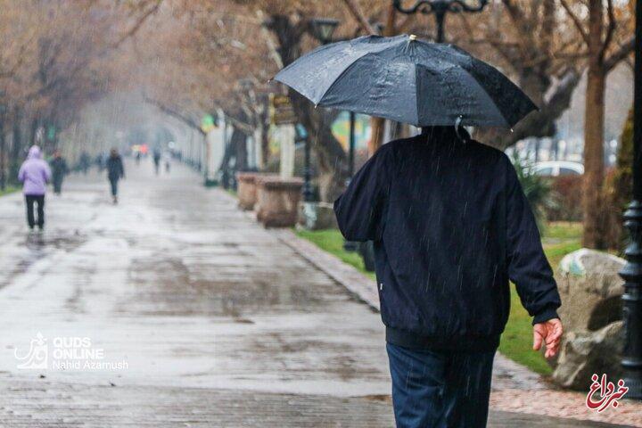بارش‌های شدید باران در ۵ استان/ احتمال بارش برف در این نقاط