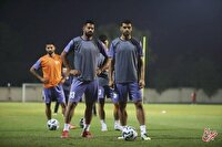 تصاویر اولین تمرین تیم ملی با لژیونرها در العین