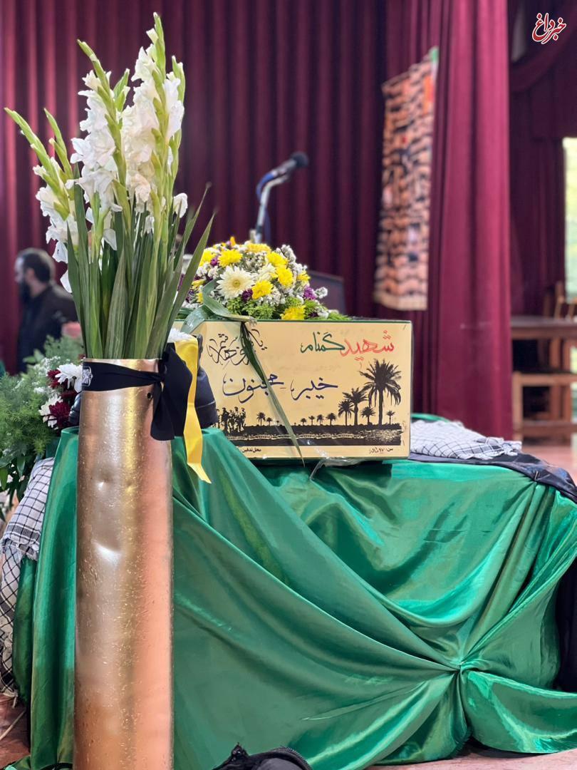 تشییع و خاکسپاری شهید گمنام در نیروگاه برق حرارتی تبریز