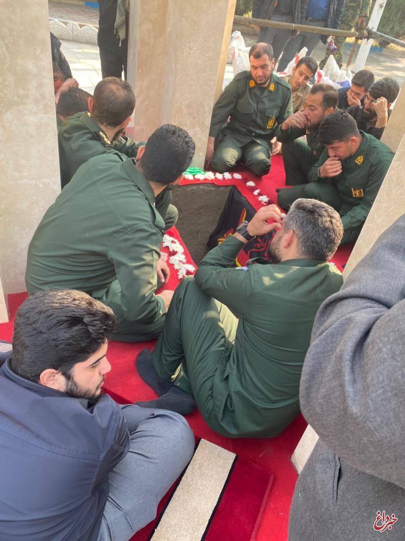 تشییع و خاکسپاری شهید گمنام در نیروگاه برق حرارتی تبریز