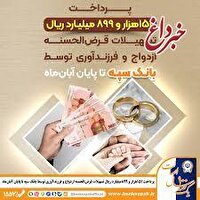 پرداخت 151 هزار و 899 میلیارد ریال تسهیلات قرض‌الحسنه ازدواج و فرزندآوری توسط بانک سپه تا پایان آبان‌ماه